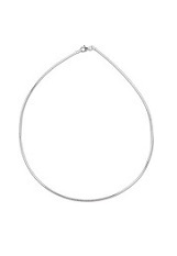 beautiful tiny Italian omega snake silver childrens necklace